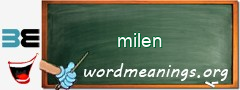 WordMeaning blackboard for milen